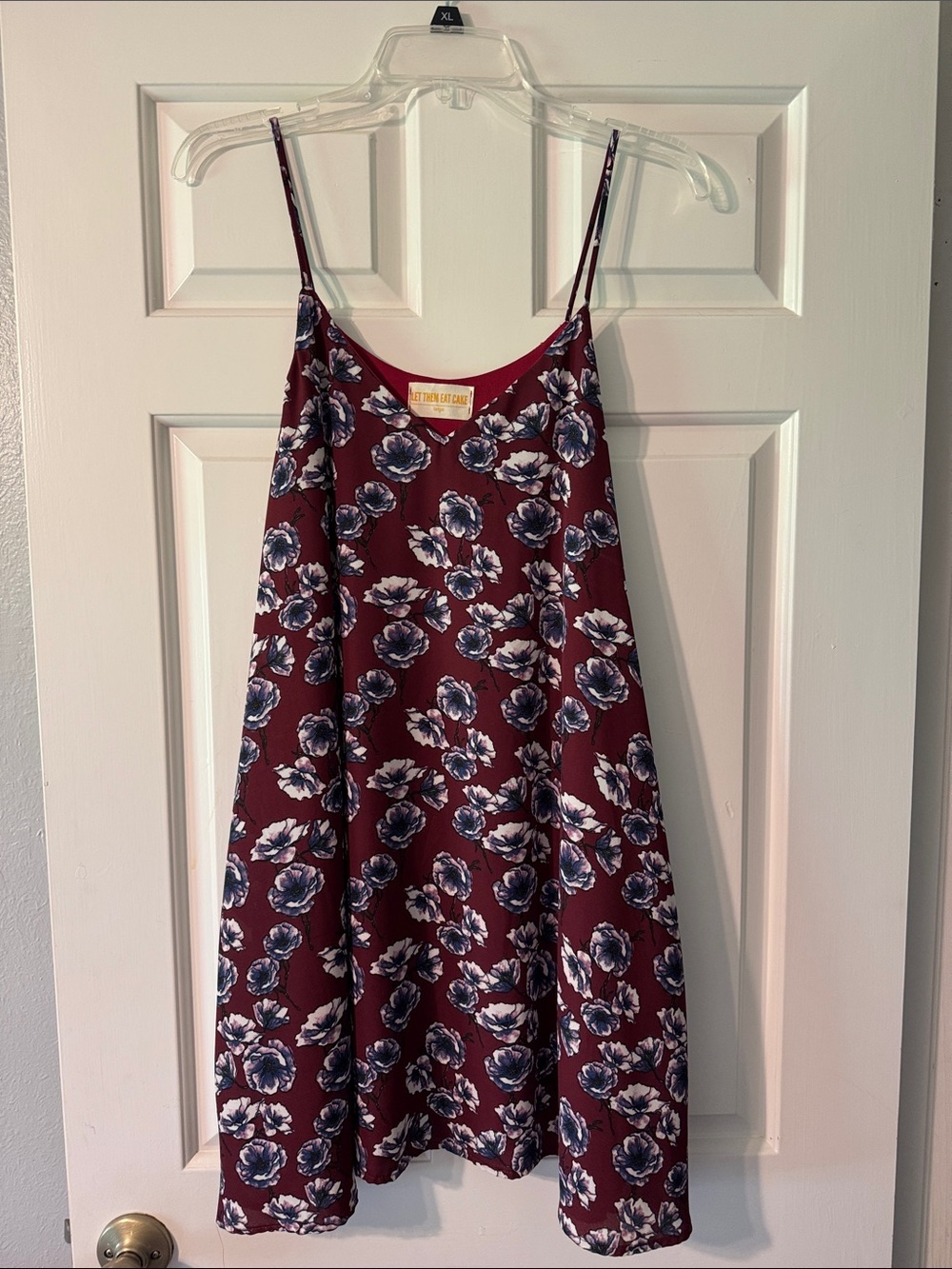 The Jetset Diaries Burgundy Floral Midi Dress